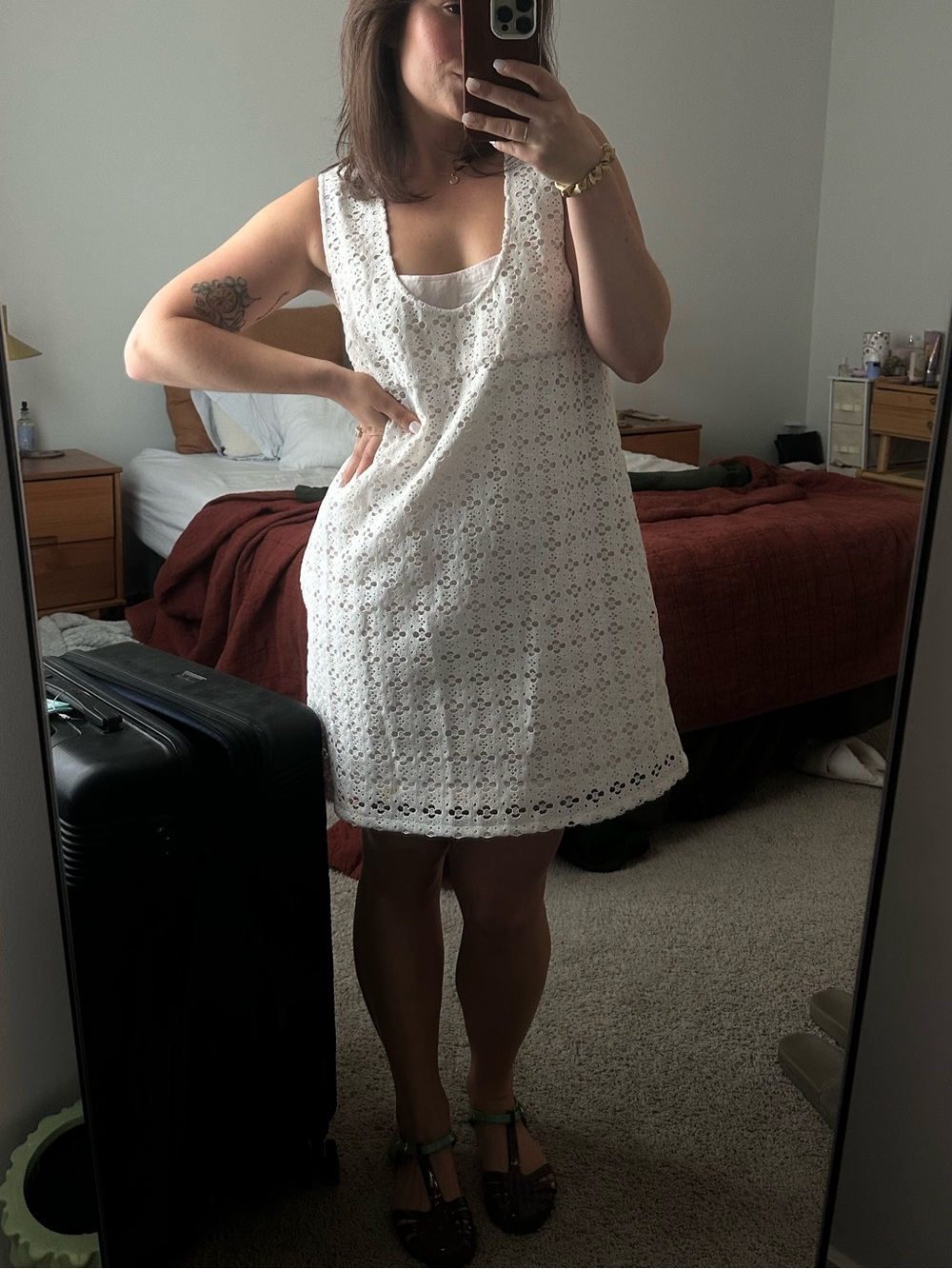 Ciao Lucia Cream Lace Mini Dress For Bridal, Graduation, or Euro Summer